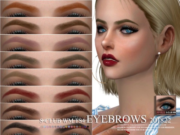  The Sims Resource: Eyebrows 201822 by S Club