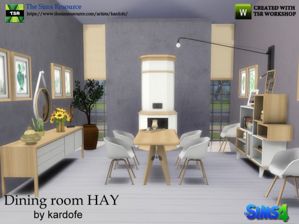  The Sims Resource: Dining room HAY by kardofe