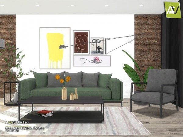  The Sims Resource: Garner Living Room by ArtVitalex