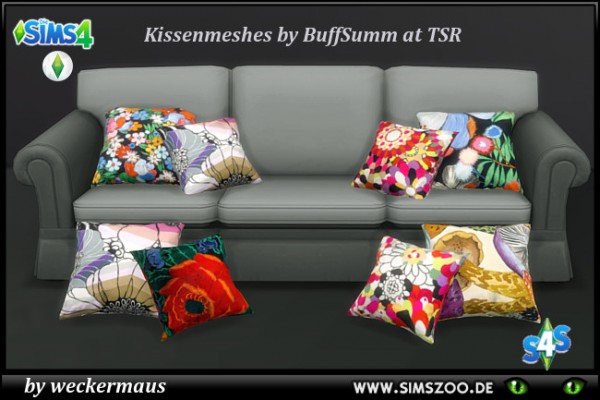  Blackys Sims 4 Zoo: Colored Cushions by weckermaus
