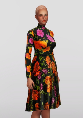  Rusty Nail: Skater Embellished Floral Print Dress