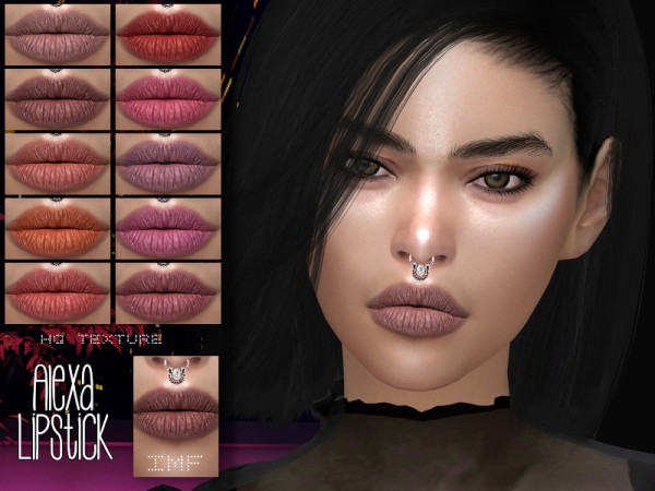  The Sims Resource: Alexa Lipstick N.128 by IzzieMcFire