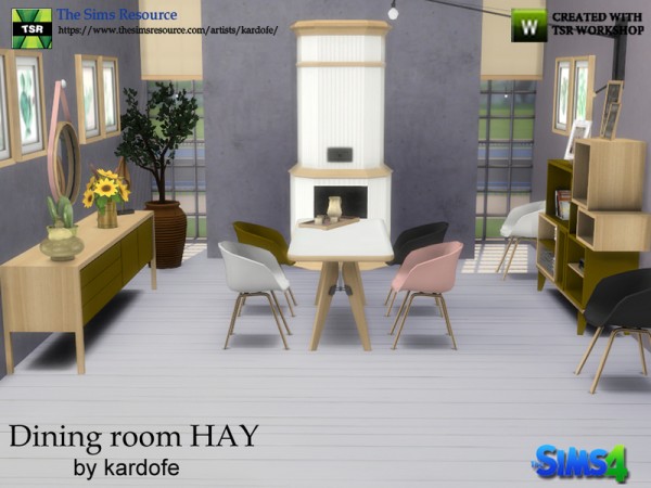  The Sims Resource: Dining room HAY by kardofe