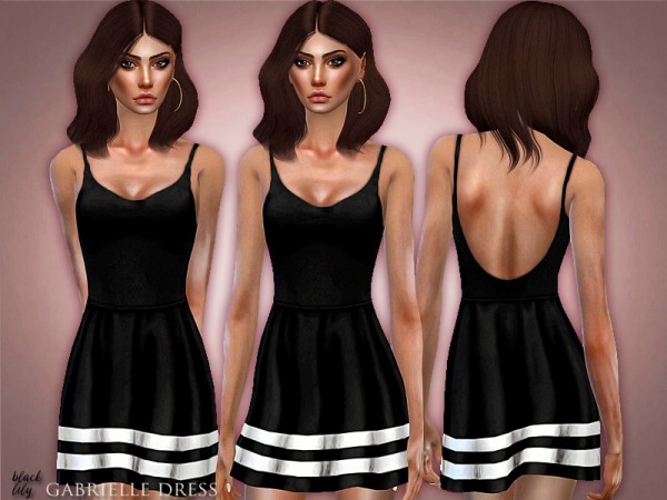  The Sims Resource: Gabrielle Dress by Black Lily