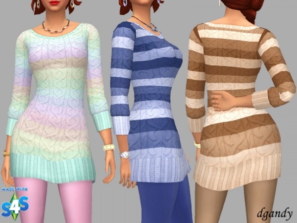  The Sims Resource: Sweater Dress   Irene by dgandy
