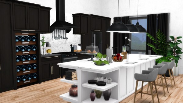  Simsational designs: Mina Kitchen Contemporary Shaker Style