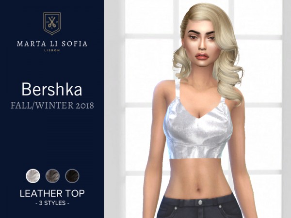  The Sims Resource: Leather Top by martalisofia