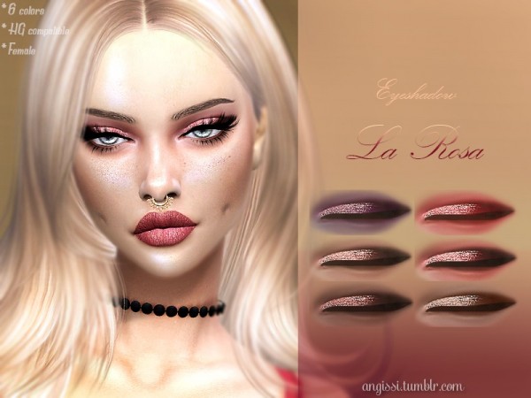  The Sims Resource: Eyeshadow   La Rosa by ANGISSI