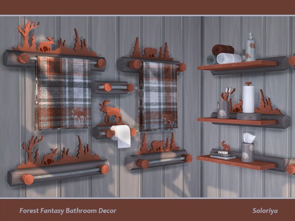  The Sims Resource: Forest Fantasy Bathroom Decor by soloriya