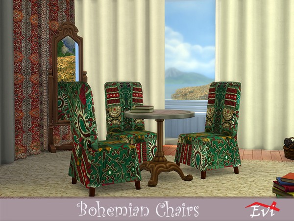  The Sims Resource: Bohemian Chairs by Evi