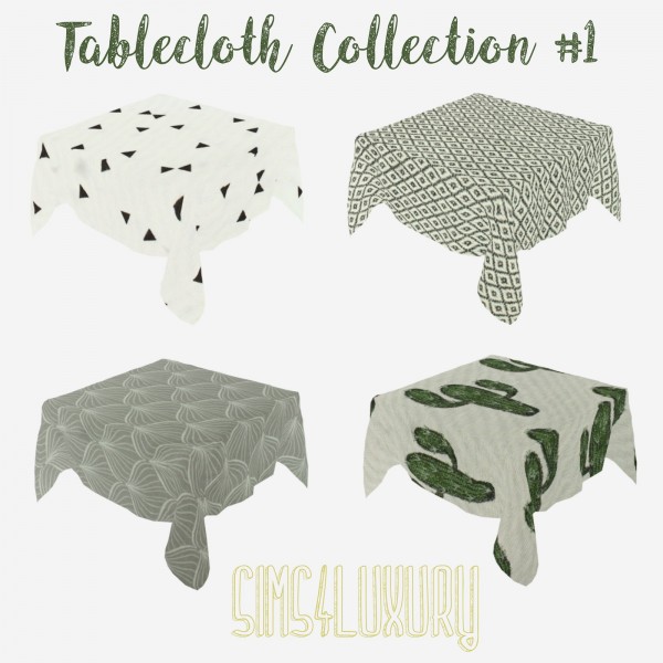  Sims4Luxury: Table Cloth Collection 1