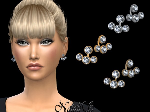  The Sims Resource: Triple crystals ear jackets by NataliS