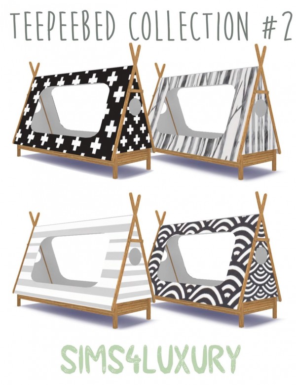  Sims4Luxury: Teepee Bed Collection 2
