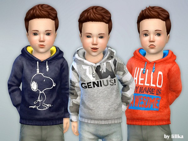  The Sims Resource: Hoodie for Toddler Boys P06 by lillka