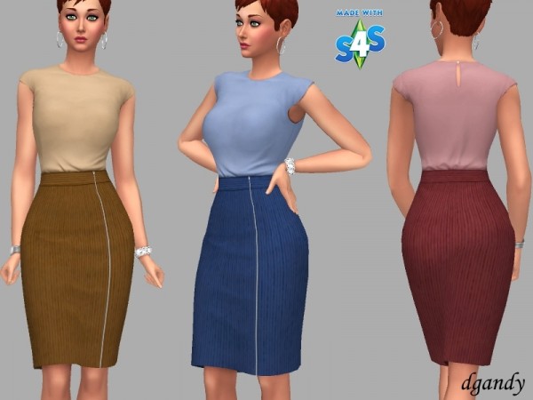  The Sims Resource: Skirt and Blouse   Gayle by dgandy