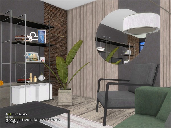  The Sims Resource: Hamlett Living Room TV Units by ArtVitalex