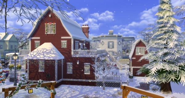  Mod The Sims: Christmas House 2018   NO CC by Marjia