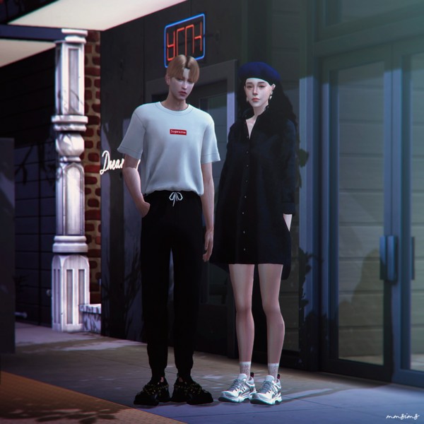  MMSIMS: Flashtrek Sneakers and Crystal strap Set