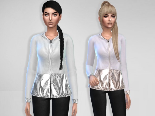  The Sims Resource: Metallic Jacket by Puresim