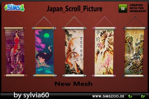  Blackys Sims 4 Zoo: Japan Scroll Picture by sylvia60