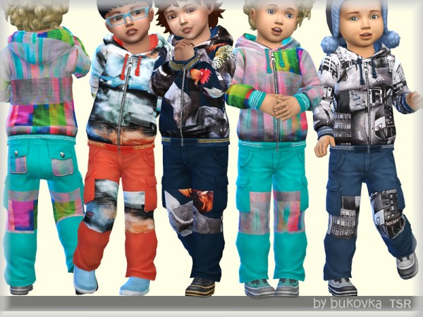  The Sims Resource: Toddler Pants m by bukovka