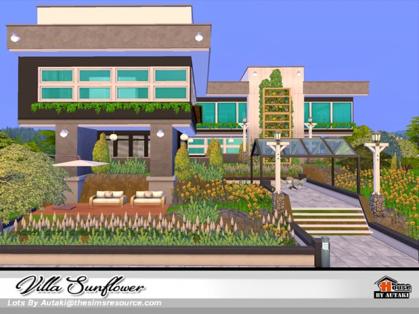  The Sims Resource: Villa Sunflower NoCC by Autaki