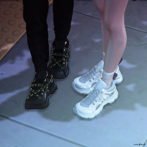  MMSIMS: Flashtrek Sneakers and Crystal strap Set