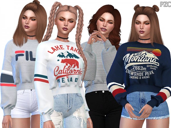  The Sims Resource: Sweatshirts Collection 010 Cold As Ice by Pinkzombiecupcakes