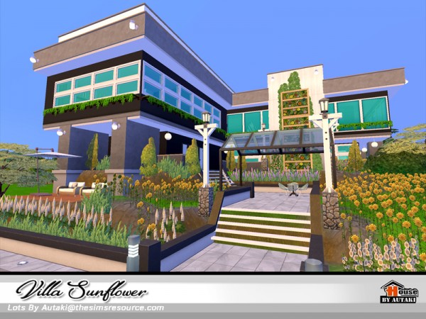 The Sims Resource: Villa Sunflower NoCC by Autaki