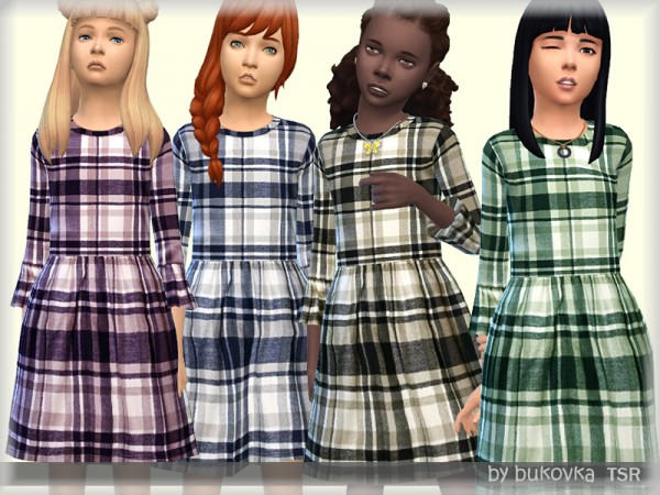  The Sims Resource: Dress Plaid by Bukovka