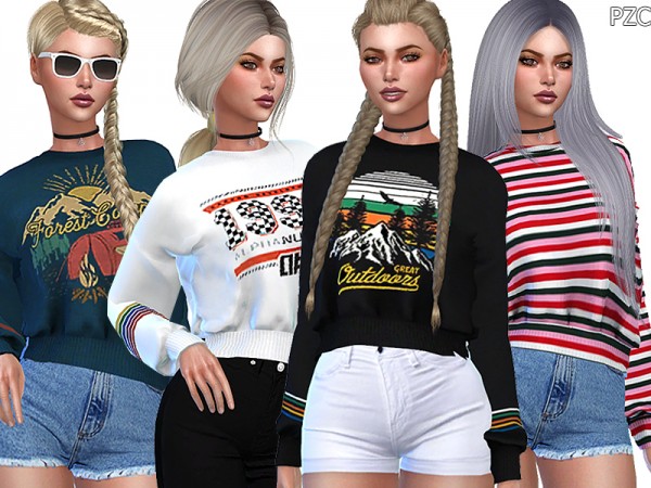 The Sims Resource: Sweatshirts Collection 010 Cold As Ice by ...