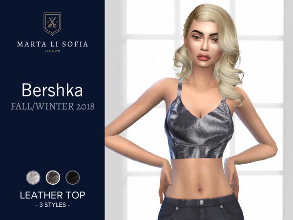  The Sims Resource: Leather Top by martalisofia