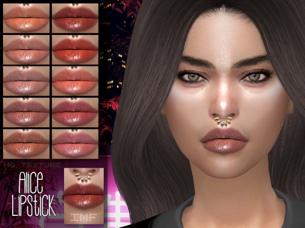  The Sims Resource: Alice Lipstick N.129 by IzzieMcFire