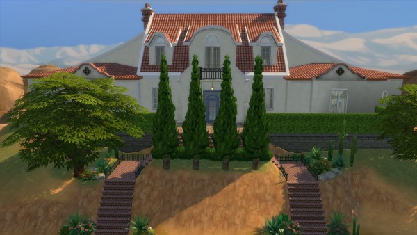  Mod The Sims: Spanish Revival Mansion NO CC by boxod