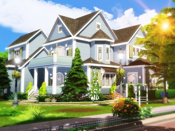  The Sims Resource: Blue Beauty house by MychQQQ