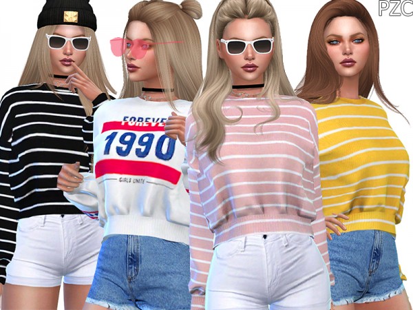 The Sims Resource: Sweatshirts Collection 010 Cold As Ice by ...