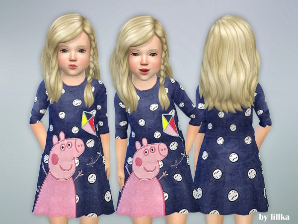  The Sims Resource: Peppa Pig Dress by lillka