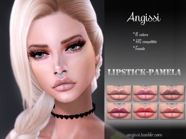  The Sims Resource: Lipstick Pamela by ANGISSI