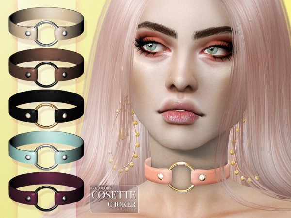  The Sims Resource: Cosette Choker by Pralinesims