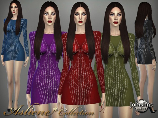  The Sims Resource: Asliene dress 9 by jomsims