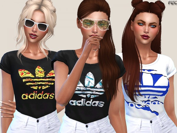  The Sims Resource: Tees Collection by Pinkzombiecupcakes