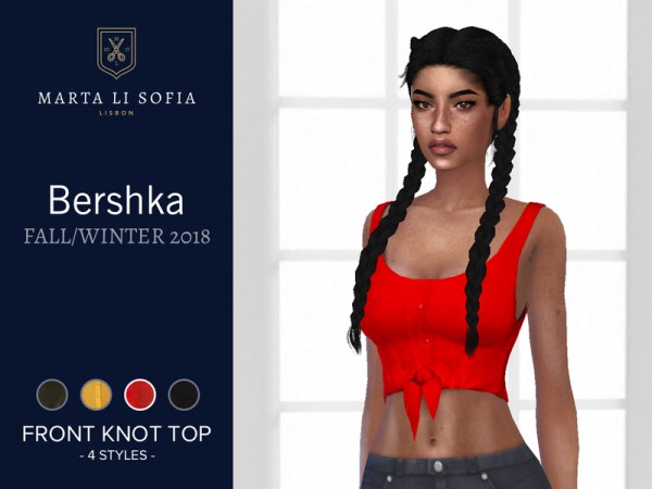  The Sims Resource: Front Knot Top by martalisofia