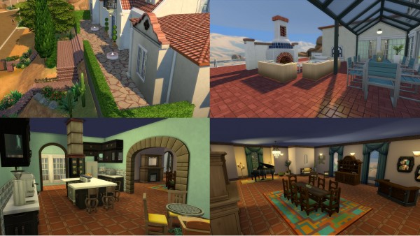  Mod The Sims: Spanish Revival Mansion NO CC by boxod