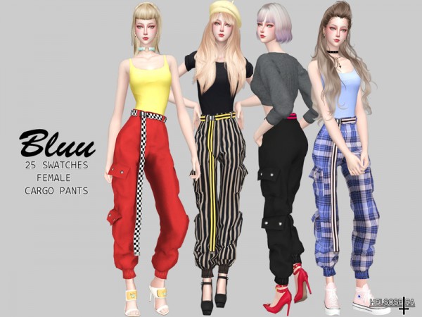  The Sims Resource: BLUU Cargo Pants by Helsoseira