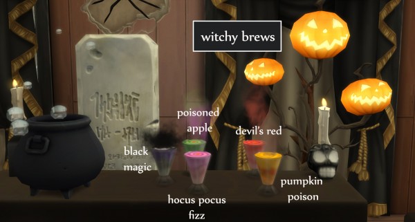  Mod The Sims: Witchy Brew Cauldron by icemunmun