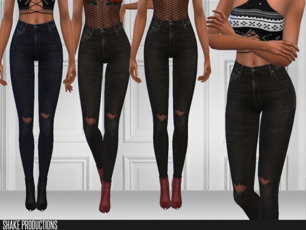  The Sims Resource: Black Jeans 200 by ShakeProductions