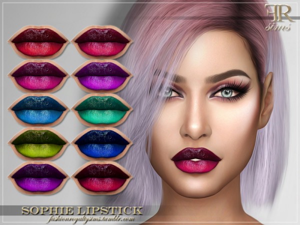  The Sims Resource: Sophie Lipstick by FashionRoyaltySims