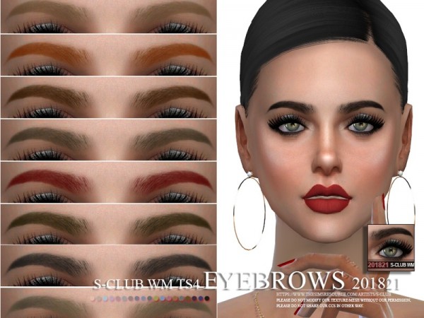  The Sims Resource: Eyebrows 201821 by S Club