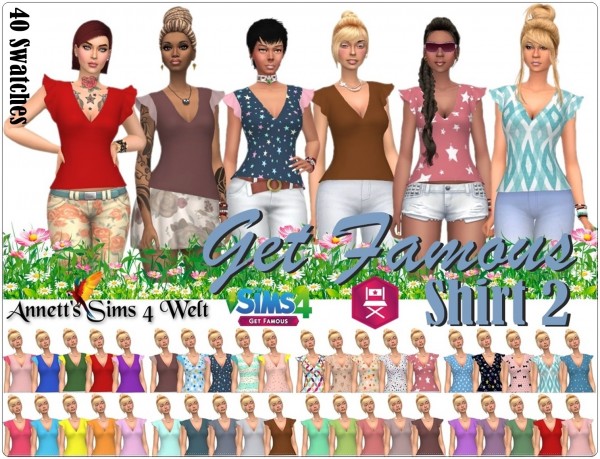  Annett`s Sims 4 Welt: Get Famous Shirt Nr. 2