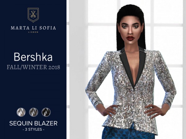  The Sims Resource: Sequins Blazer by martalisofia